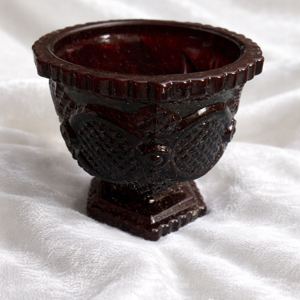 80’s Vintage Avon Cape Cod Ruby Red Footed Sugar Bowl Candy Dish